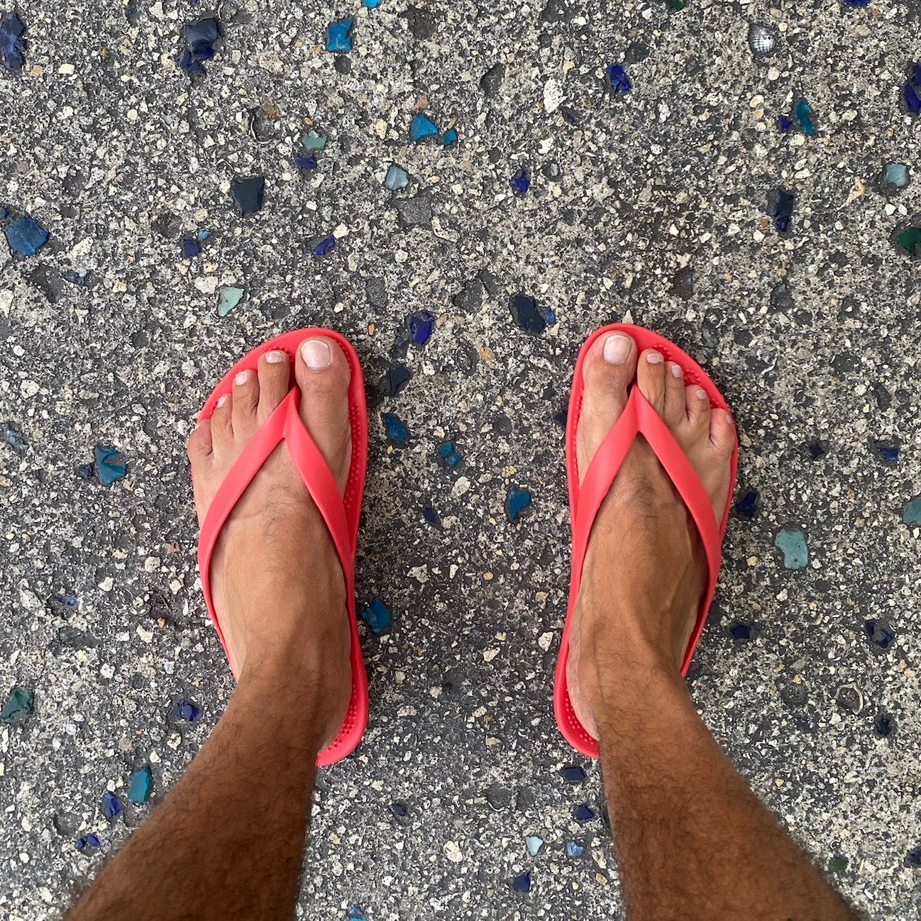 Fire Red Flip-Flops